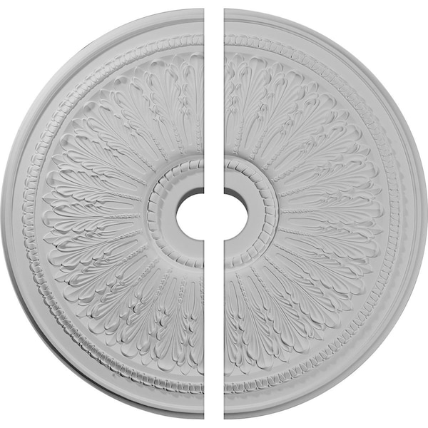 Ekena Millwork Oakleaf Ceiling Medallion, Two Piece (Fits Canopies up to 6 1/4"), 29 1/8"OD x 3 5/8"ID x 1"P CM29OA2 - main